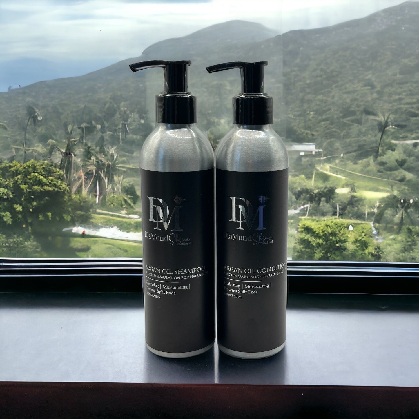 DiaMond Shine Full Recovery Set for Smooth ,Healthy and Shiny Hair + Detangling Brush